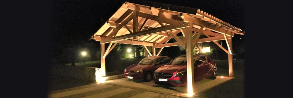 Carport pour 2 voitures, ossature bois