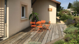 Terrasse en bois grisé